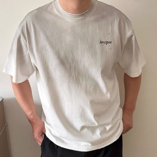 DAEVU大码男装夏季洗旧宽松廓版潮款加肥加大圆领男士短袖t恤半袖
