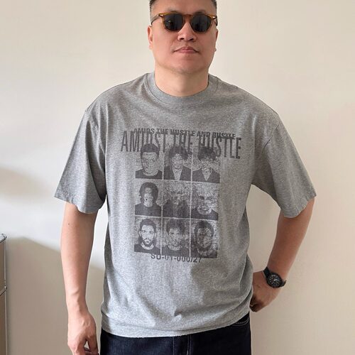 DAEVU夏季大码男装中灰色年青潮款加肥加大男士圆领短袖t恤半袖