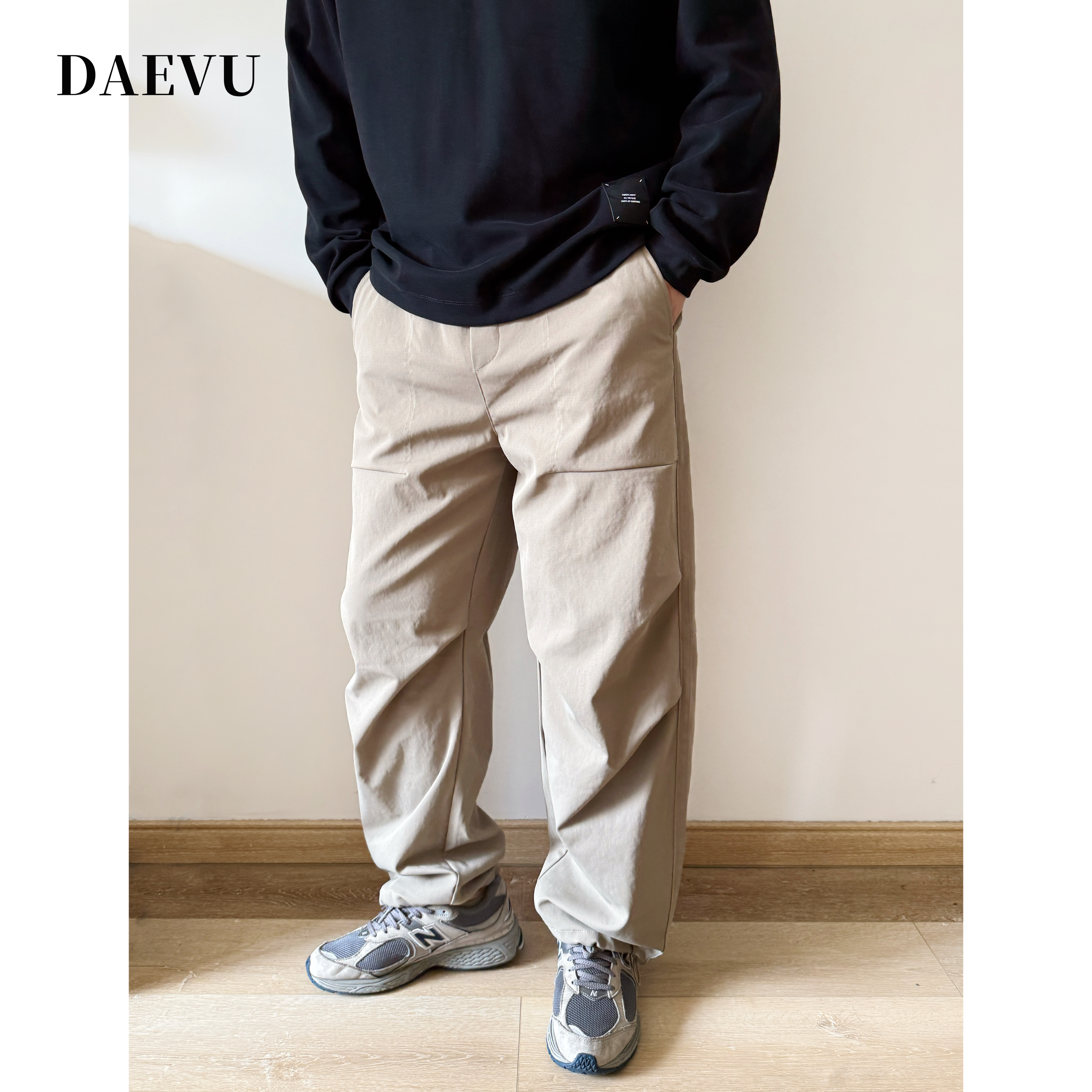 大依无忧秋季直筒宽松伞兵裤