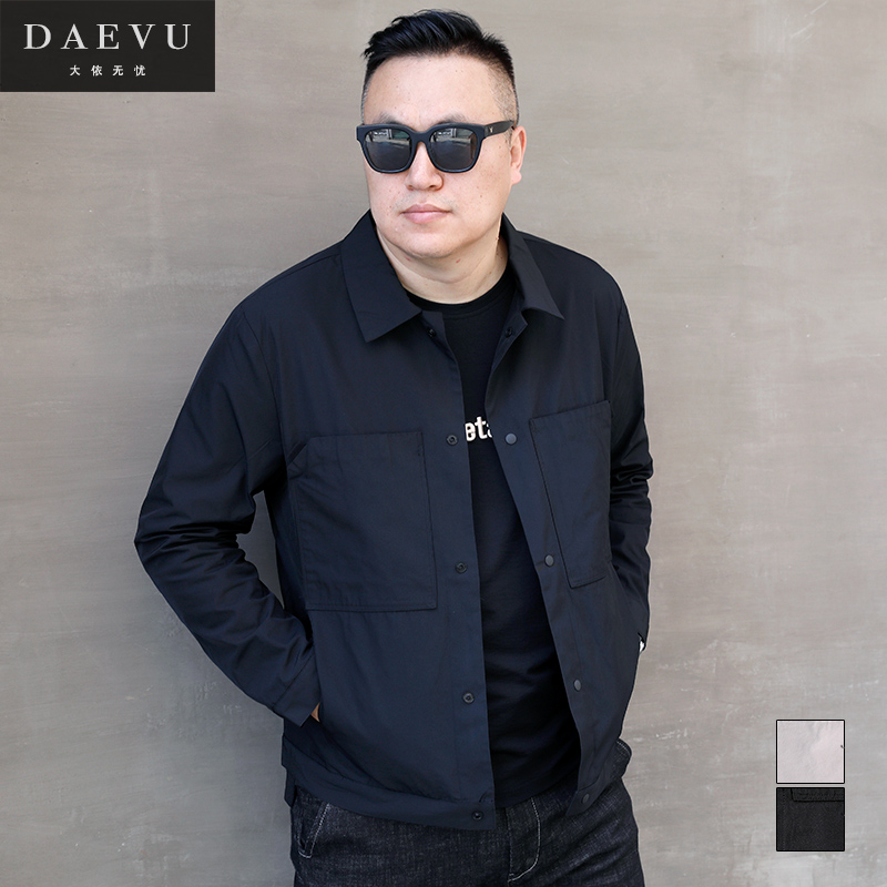 Daevu秋春新款青年翻领夹克外套