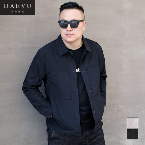 Daevu秋春新款青年翻领夹克外套