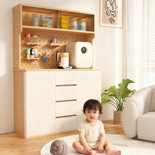 喂养台宝宝实木收纳储物柜卧室用婴儿置物柜客厅靠墙茶水柜餐边柜