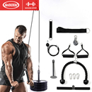 自制健身器材改装 配件DIY家用高位下拉飞鸟器械滑轮钢丝绳铃片托