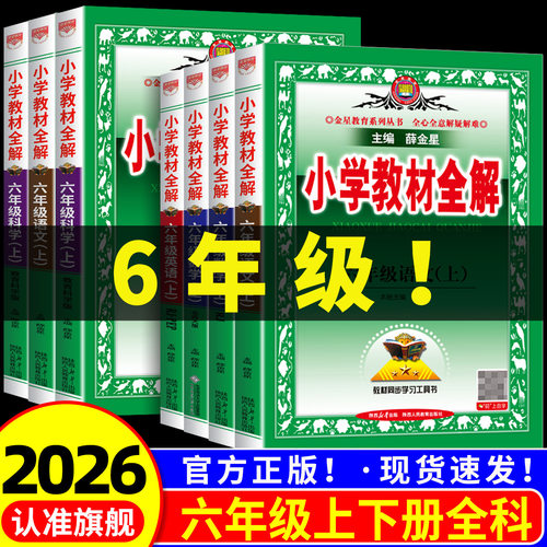 小学教材全解六年级上册下册全套
