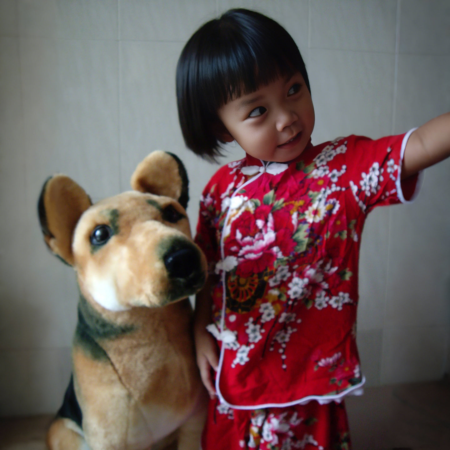 仿真德国牧羊犬毛绒会叫大狗公仔