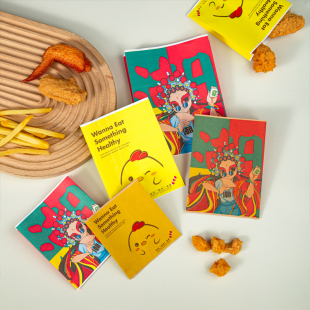 防油纸袋商用一次性小吃鸡排鸡翅薯条炸鸡外卖打包袋食品包装袋子