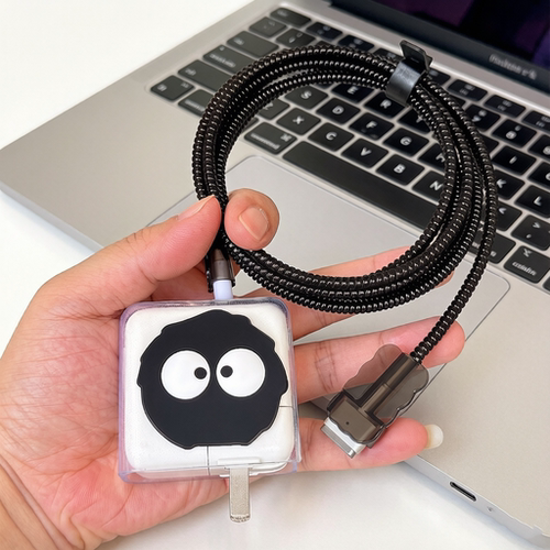 适用苹果MacBook pro M5 70W充电器电源壳Air 40W数据线保护套绳