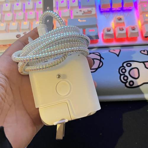 苹果30/35/67/70/140W充电器保护套macbook电脑air/pro数据线绕绳