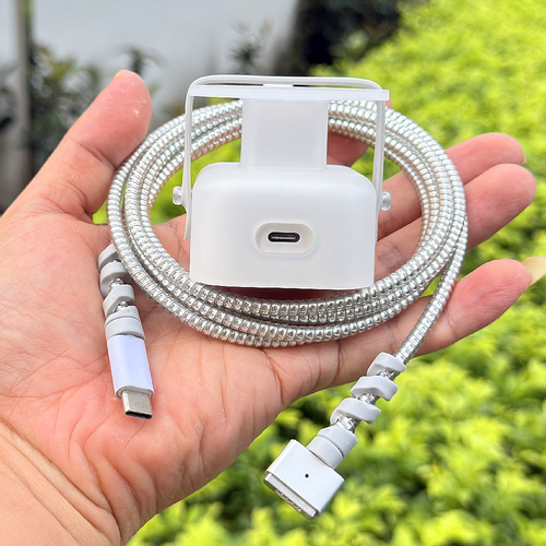 适用苹果MacBook Air M5 40W充电器壳电源13英寸数据线保护套绕绳