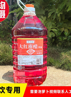 酱尚煌大红浙醋红醋5L大桶装正品食醋红米醋炒菜调料泡萝卜商用