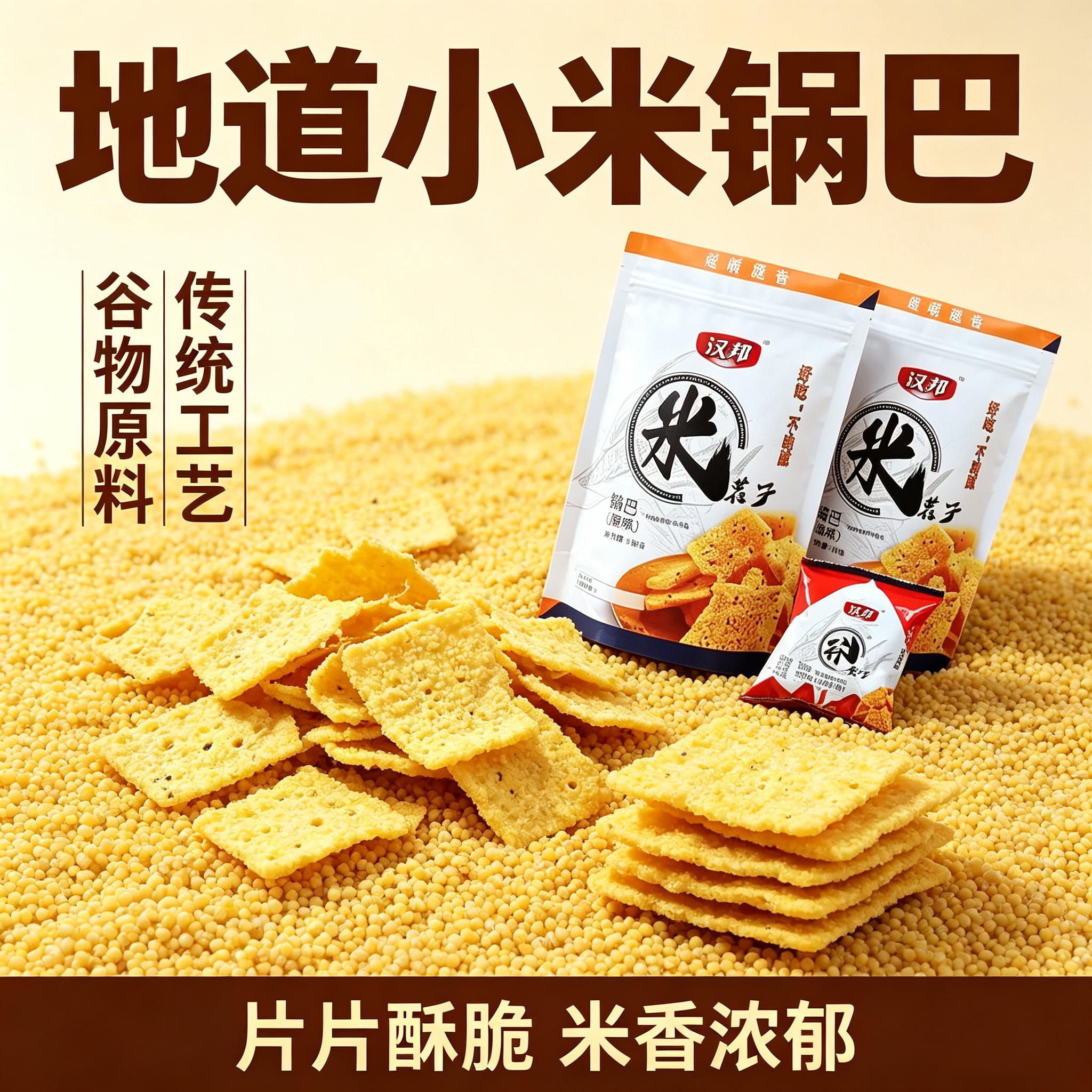 汉邦多口味粗粮膨化锅巴