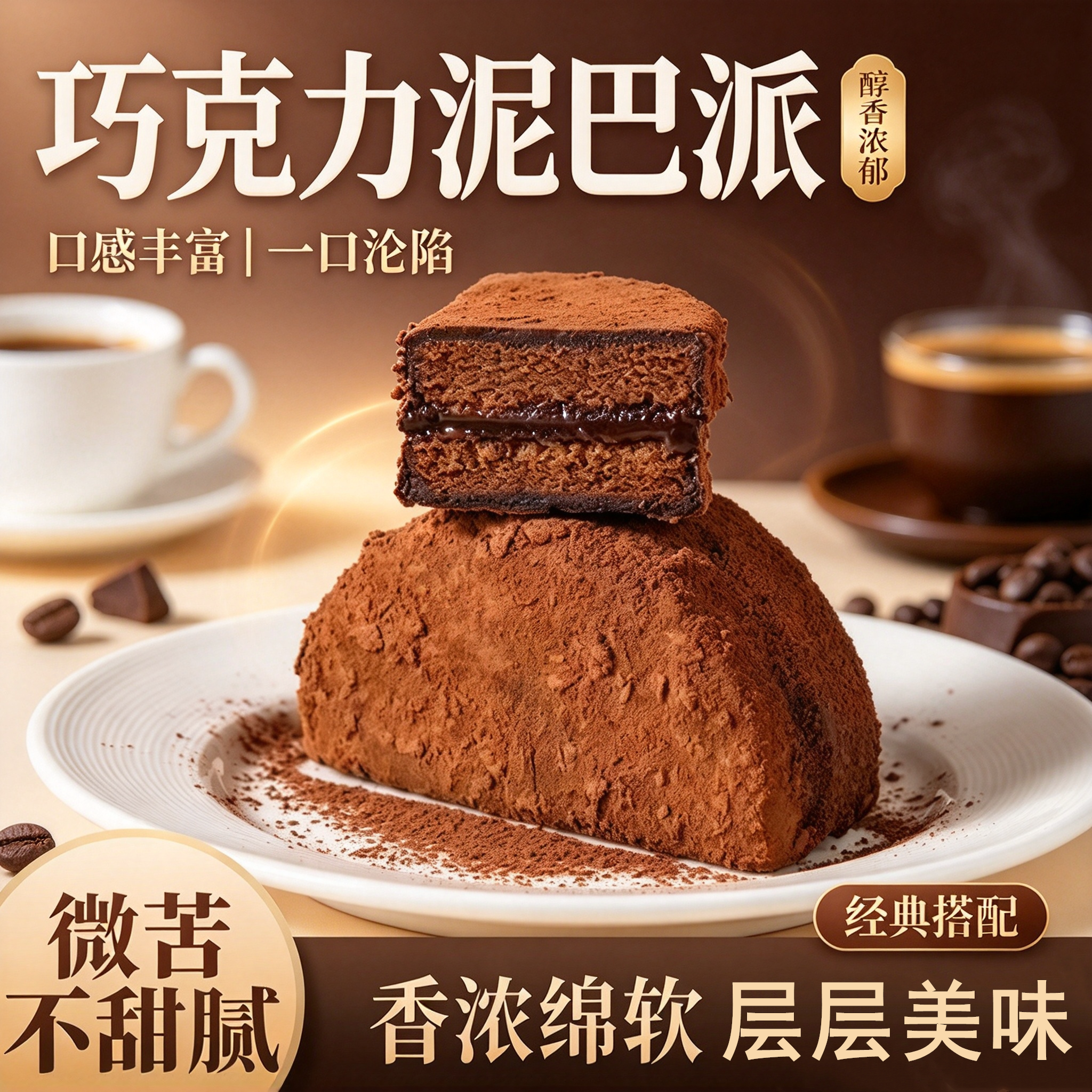 可可脏脏泥巴派 MCT 油 巧克力抹茶玫瑰多口味夹心下午茶休闲点心