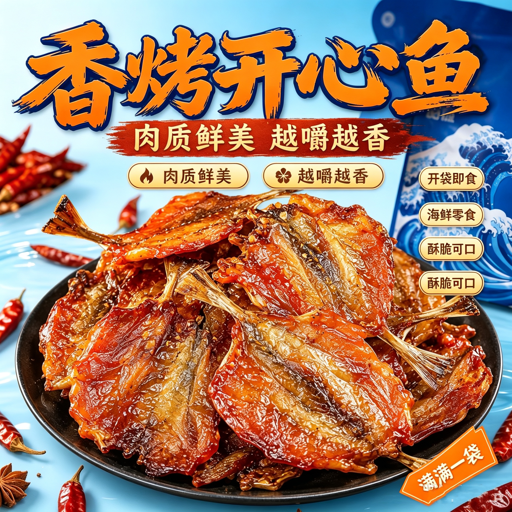 深海香烤即食鱼干鱼片