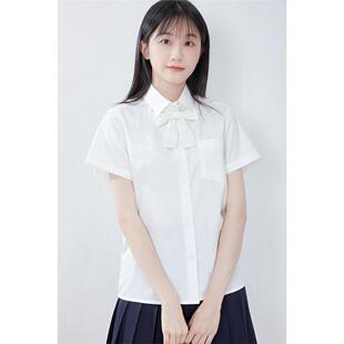 长袖 纯色丸襟角襟短袖 日系甜白色衬衣 JK制服基础款 中牌制服馆衬衫