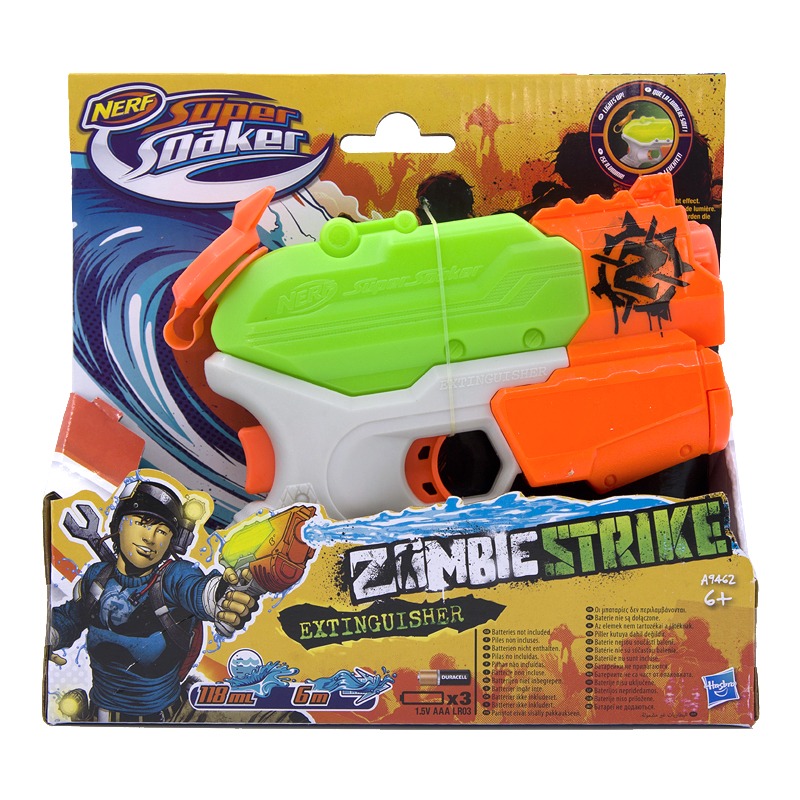 NERF SUPER SOAKER ZOMBIE STRIKE轻量直压扳机光效儿童玩具水枪-封面