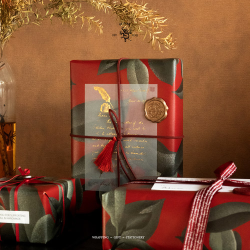 纸象公园喜庆妇女节婚庆结婚礼物高颜值礼品包装纸女士小红书复古