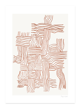 ANNA北欧丹麦设计Mogensen Lopez抽象艺术海报卧室客厅玄关装饰画