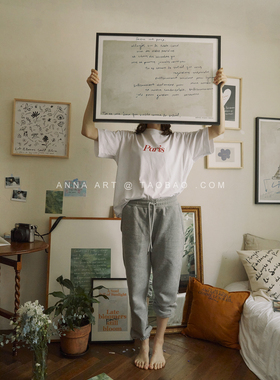 ANNA 浪漫法式Pairs复古慵懒风格艺术海报装饰画家居客厅卧室餐厅