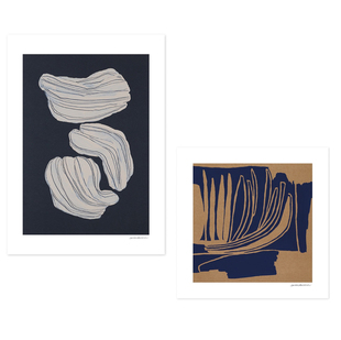 客厅餐厅装 北欧 饰画画芯 丹麦设计Abrahamseni抽象艺术海报 ANNA