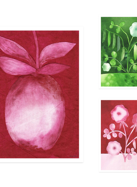 ANNA 丹麦设计Anna Ravn Bjørn花卉艺术海报 北欧餐厅卧室装饰画