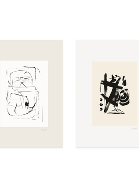 ANNA 丹麦设计ALIUM抽象艺术海报北欧客厅卧室餐厅家居装饰画画芯