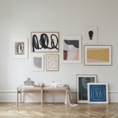 饰画海报 装 线条画客厅卧室玄关餐厅样板 抽象艺术北欧极简 ANNA