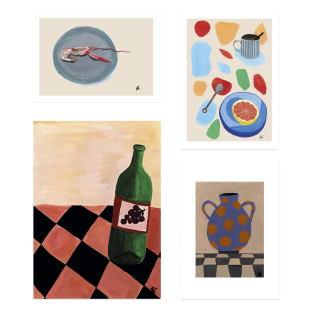 饰画画芯 餐厅艺术海报装 ANNA北欧丹麦设计KRISTINA SILJEFORS法式