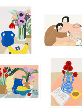 ANNA 丹麦设计Carissa Potter小清新艺术海报 北欧客厅卧室装饰画