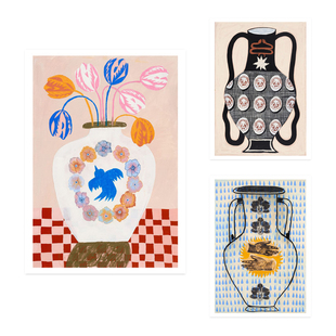 ANNA Figueiredo法式 复古花瓶海报 北欧客厅餐厅 丹麦设计Antonia