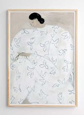 ANNA 瑞典设计fine little day人物艺术海报 北欧客厅卧室装饰画