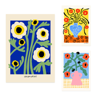 客厅餐厅装 ANNA 北欧风格 Möllard艺术海报 饰画 丹麦设计Madelen