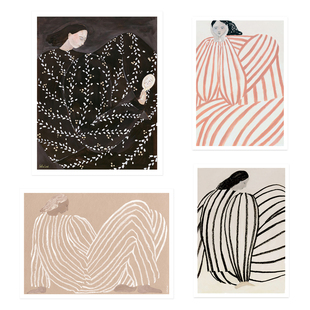 ANNA丹麦设计Sofia Lind艺术海报北欧客厅卧室餐厅家居装饰画画芯