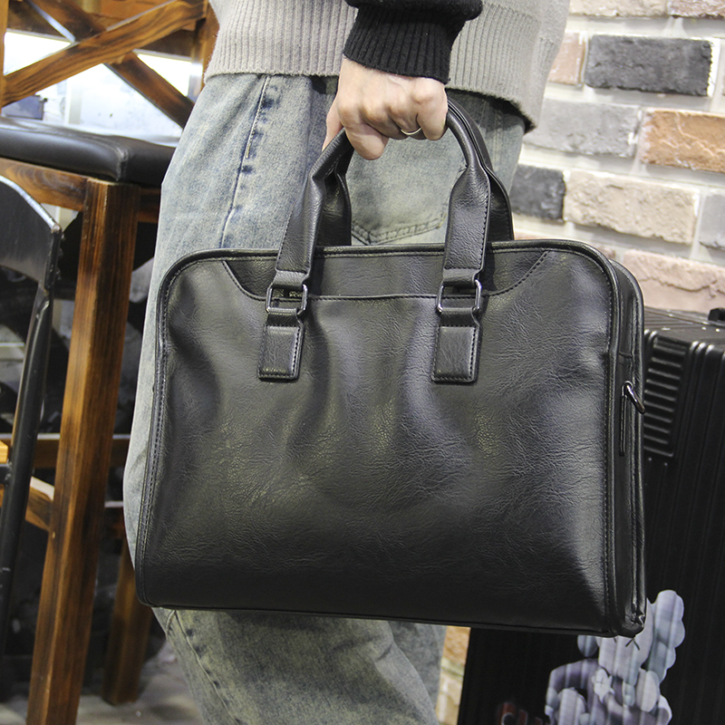 商务公文手提包单肩斜跨文件包