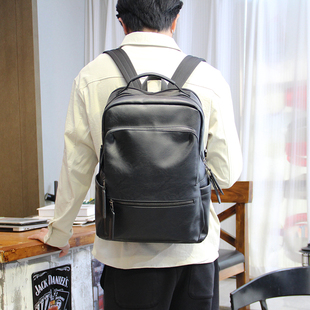 双肩包男包新款 学生书包背包 潮流背包商务休闲皮质电脑包欧美时尚