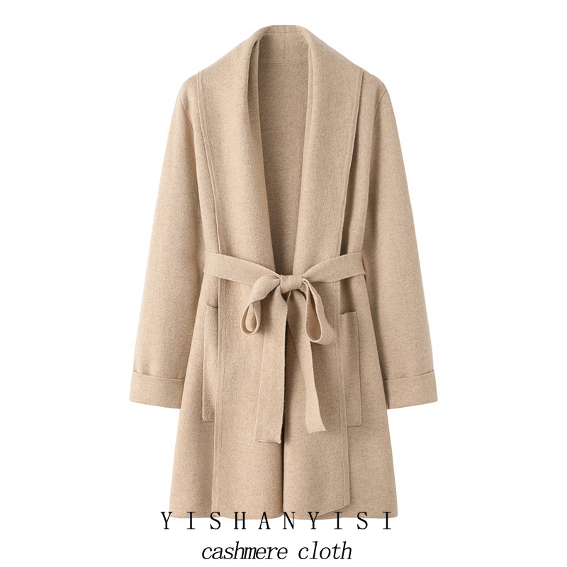 100纯山羊绒加厚大衣女复古外套