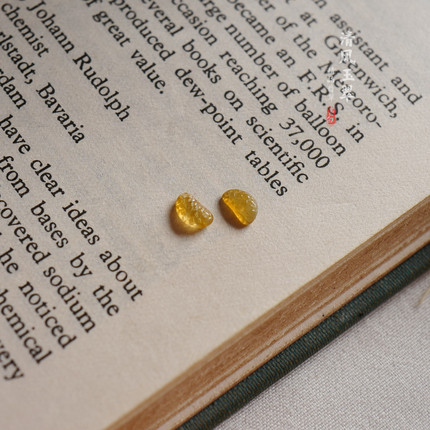 清风玉翠 砂糖橘 橘子瓣一对 缅甸天然A货翡翠裸石 YH5