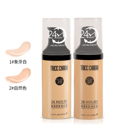 泰国TREECHADA24小时不脱妆粉底液 保湿遮瑕自然亮白不脱色正品