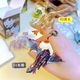 指尖上 幼龙扭蛋 指乘龙 雪影翡翠 日本正版 指尖骑龙飞龙