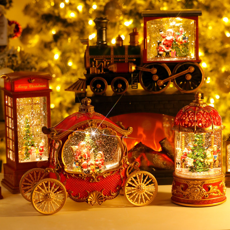 2025新年节风灯水晶灯生日老人灯火车蜡烛派对装饰摆件新年节礼物