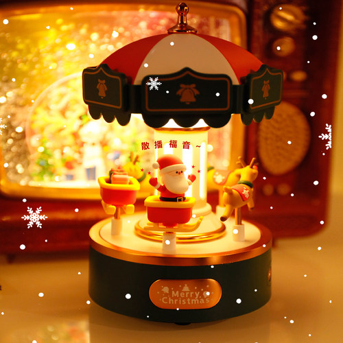 2025圣诞节旋转木马音乐盒