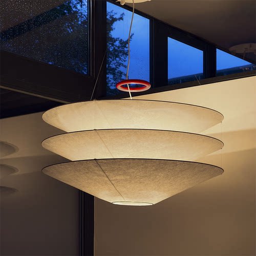 Floatation 三层悬浮斗笠吊灯诧寂中古风餐厅客厅杜邦纸设计师灯