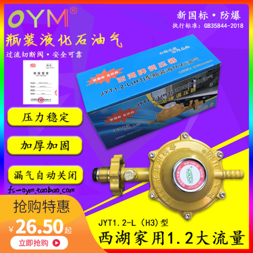 西湖家用液化气减压阀1.2新国标