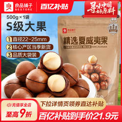 良品铺子夏威夷果袋装500g2025新货坚果仁奶油香味干果零食