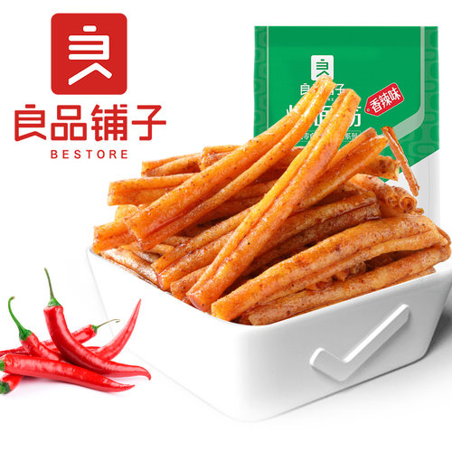 良品铺子香辣烤面筋片豆干制品