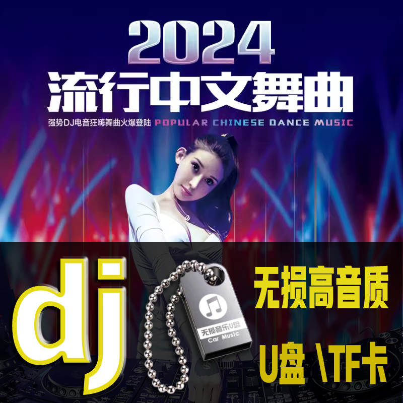 2024流行中文舞曲夜店酒吧DJ嗨曲 炸雷 无损音质车载家用音响U盘