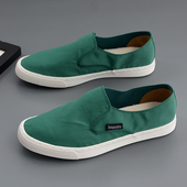轻便乐福鞋 男鞋 帆布鞋 男一脚蹬懒人鞋 夏季 驾车软底老北京休闲布鞋