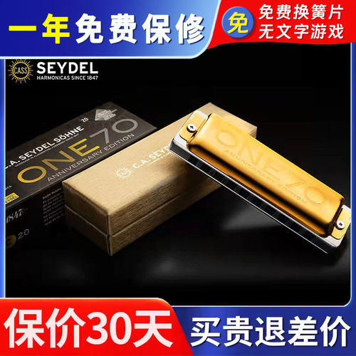 赛德70周年纪念不锈钢十孔口琴