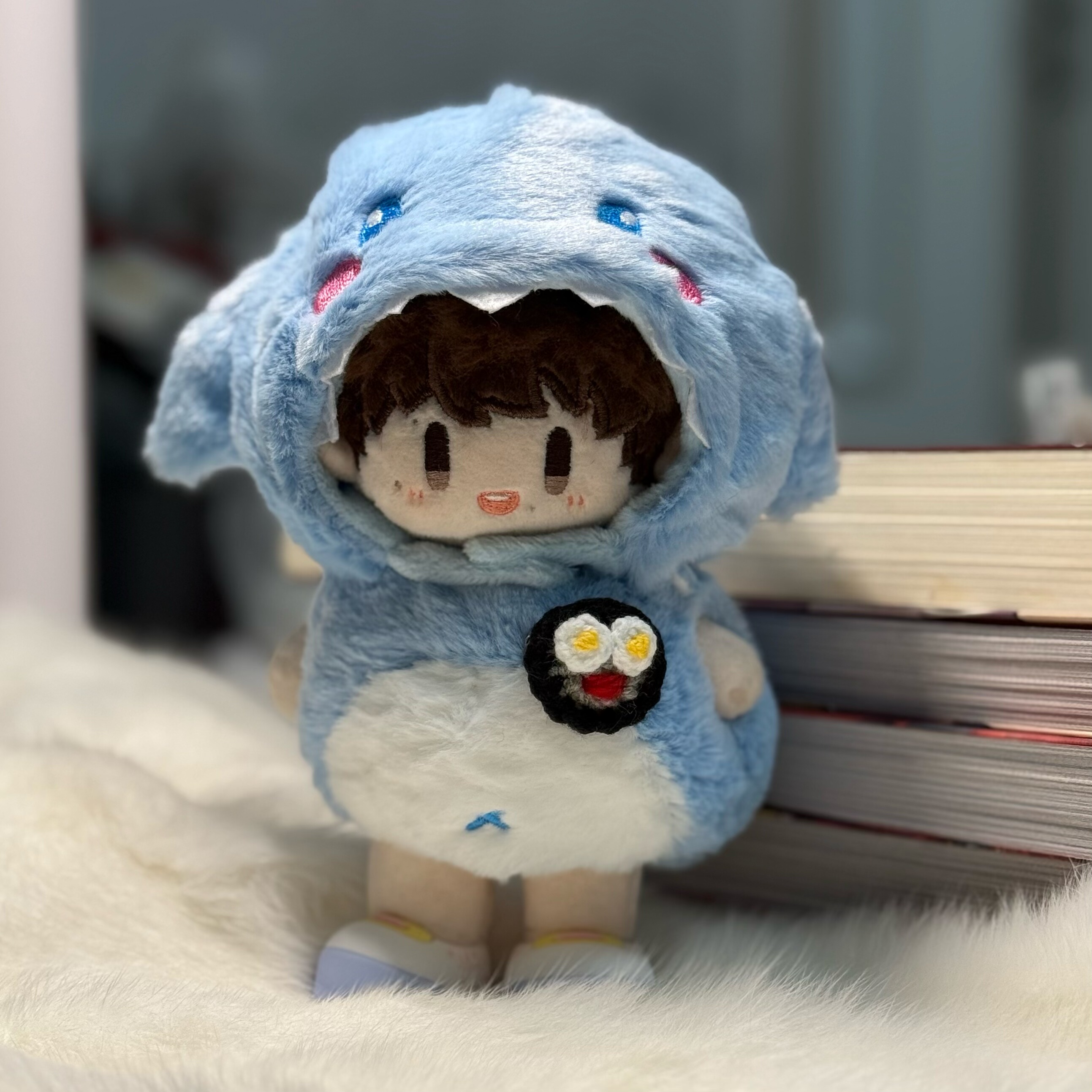 恶龙~嗷呜嗷呜~周深10cm15cm周可可小红书同款鲨鱼换装娃衣套装