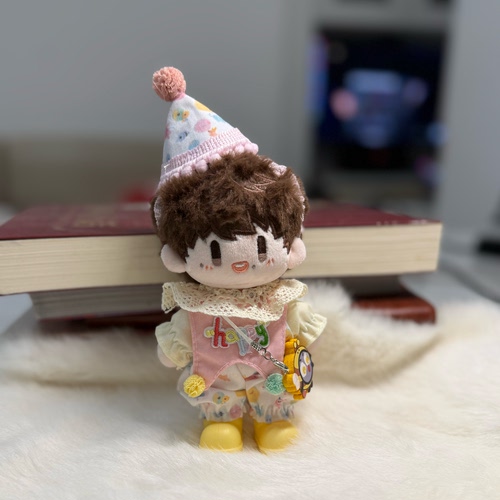 生日派对款10cm棉花娃娃衣服可爱爬服套装周深官方周可可换装娃衣