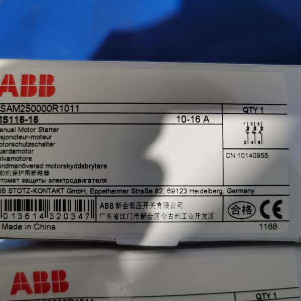 全新/二手，议价-全新原装A/BB MS116-16电动机保护断路器，10